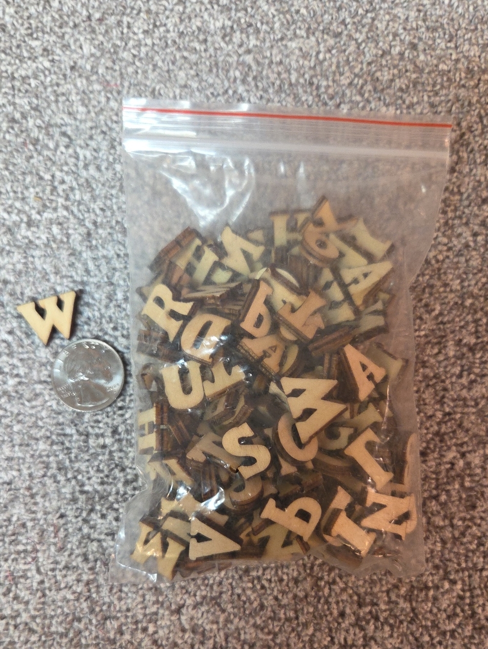 Wooden Alphabet Letters - Natural and Brown